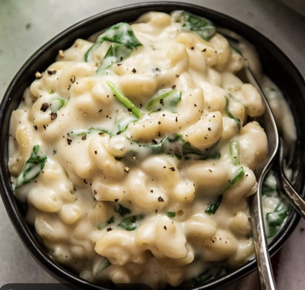 Home-Made Havarti with Spinach Macaroni and Cheese
